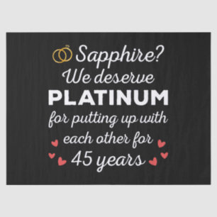45. Hochzeitstag I - Sapphire Funny Couple Seidenpapier