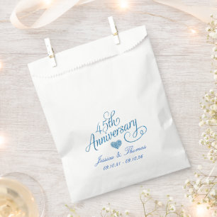 45. Hochzeitstag in Saphir Geschenktütchen