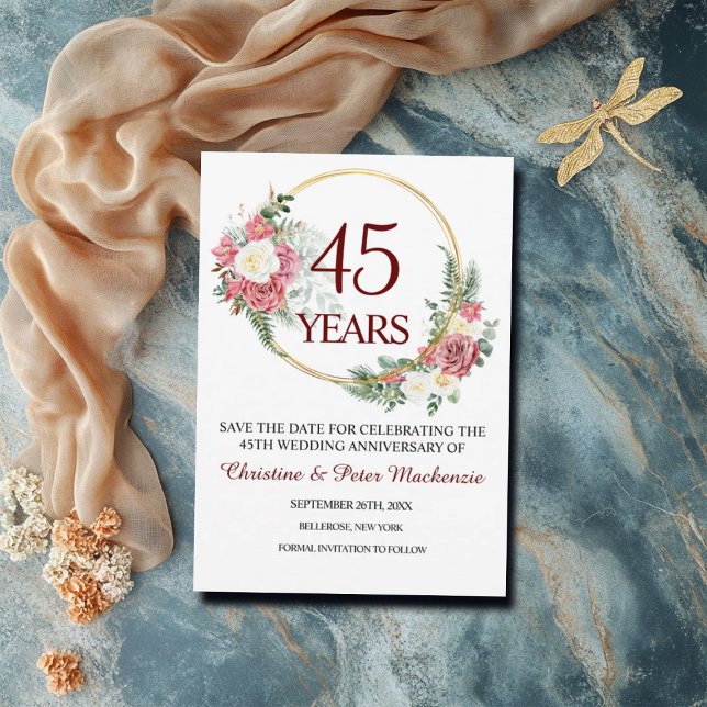 45. Hochzeitstag in Saphir Save The Date (Von Creator hochgeladen)