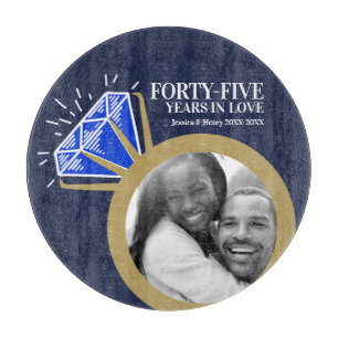 45. Hochzeitstag Party Saphire Schneidebrett
