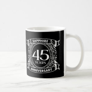 45. Hochzeitstag Saphire Wappen Kaffeetasse