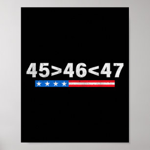45 ist mehr als 46 Spaß 47 US-amerikanische Flagge Poster