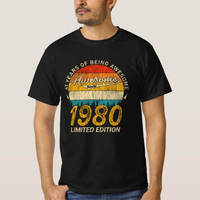 45 Jahre alt 1980 Retro Phantastisch 45. Geburtsta T-Shirt (Vorderseite)