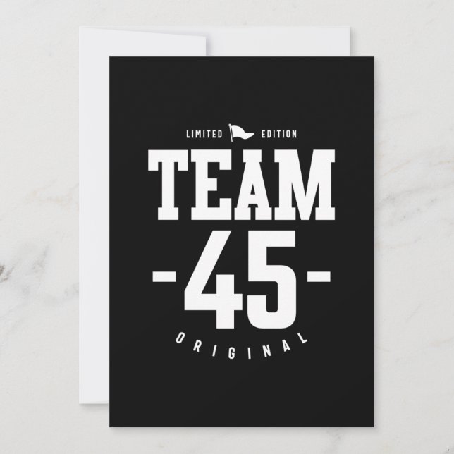 45 Jahre alt - 45. Geburtstag Funny Gift Einladung (Vorderseite)