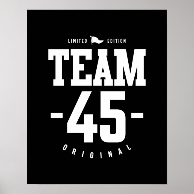 45 Jahre alt - 45. Geburtstag Funny Gift Poster (Vorne)