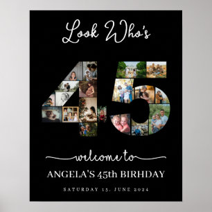 45 Jahre alt Foto-Collage Poster