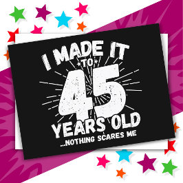 45 Jahre alt Sarcastic Meme Funny 45. Geburtstag Postkarte