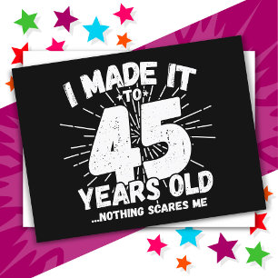 45 Jahre alt Sarcastic Meme Funny 45. Geburtstag Postkarte