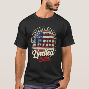 45 Jahre alt Vintag 1978 45. Geburtstagsrücklauf T-Shirt