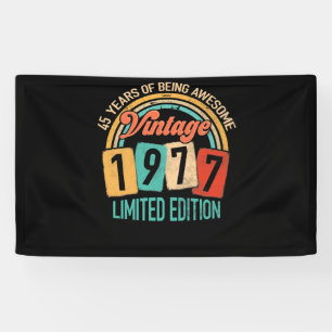 45 Jahre alt von 1977 Phantastisch sein 45. Geburt Banner