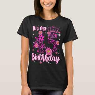 45 Jahre alte Blume Geburtstag ist mein 45. Geburt T-Shirt
