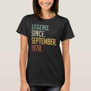 45 Jahre alte Legende seit September 1978 45. Bir T-Shirt