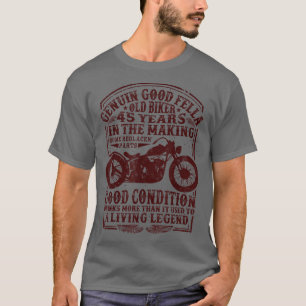 45 Jahre alter Biker Geburtstag Klassischer Vintag T-Shirt