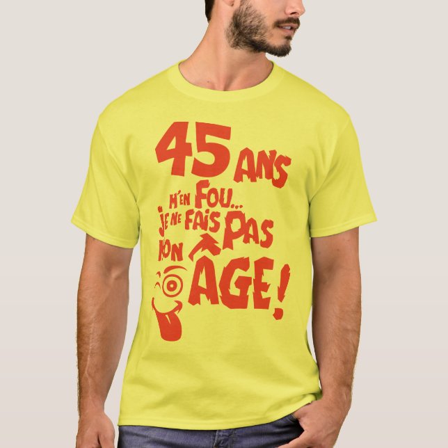 45 Jahre Geburtstag T-Shirt (Vorderseite)