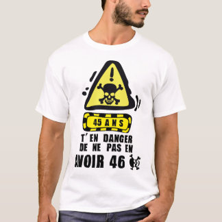 45 Jahre Gefahr Todeszeichen T-Shirt