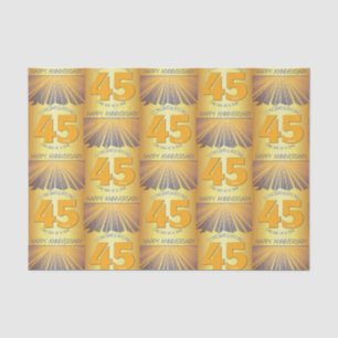 45 Jahre Golden Ray 12-Schritte-Jubiläums-Tasche Seidenpapier