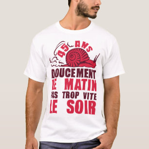 45 Jahre langsam Früh Nacht Schneckenblüte T-Shirt