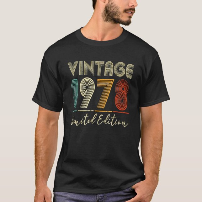45 Jahre Vintag 1978 45. Tag T-Shirt (Vorderseite)