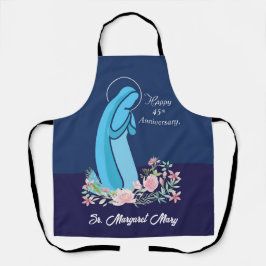 45. Jahrestag des religiösen Lebens Nun Pink Blume Schürze