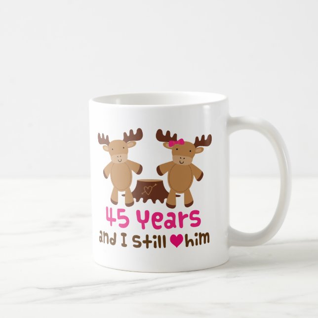 45. Jahrestags-Geschenk für sie Tasse (Rechts)
