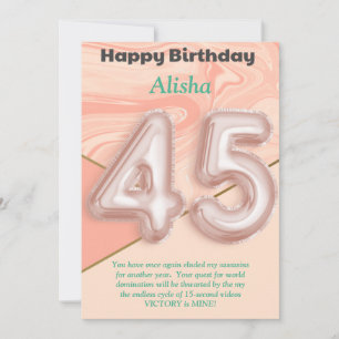 45-jährige Mädchen Happy Birthday Card