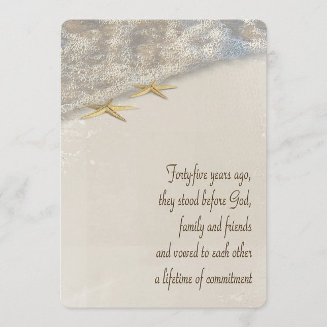 45-jähriges Vow Renewal Wedding Program Programm (Vorderseite)