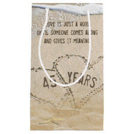45. Jubiläum Beach Hearts and Starfish Kleine Geschenktüte