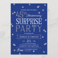 45. Jubiläums-Glitter-Konfetti-Überraschungsparty