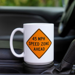 45 MPH-Geschwindigkeitsbereich Kaffeetasse