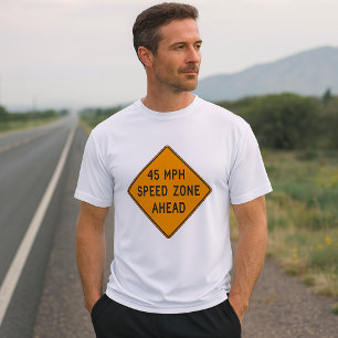 45-MPH-Geschwindigkeitsbereich vor benutzerdefinie T-Shirt