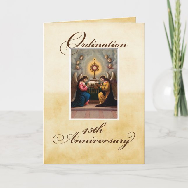 45. Ordination Anniversary Angels in Altar Karte (Vorderseite)