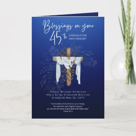 45. ORDINATION ANNIVERSARY PriesterPastor Minister Karte