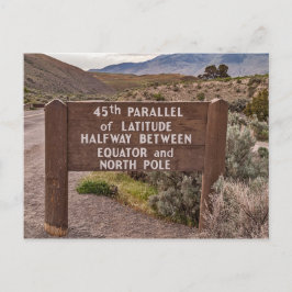 45. Parallel-Zeichen in Gardiner, Montana Postkarte