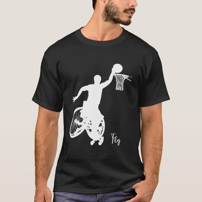 45 Point Player Rollstuhl Basketball Fly T-Shirt (Vorderseite)