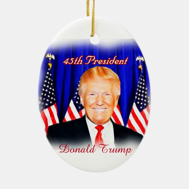 45. Präsident Donald Trump _ Keramikornament (Hinten)