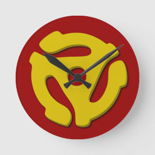 45-Record-Adapter Runde Wanduhr