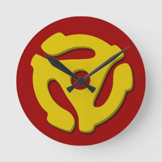 45-Record-Adapter Runde Wanduhr