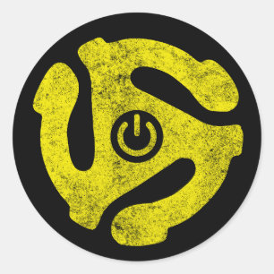 45 RPM Adapter Power Symbol Aufkleber Retro Vinyl