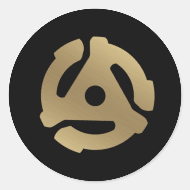 45-RPM-Aufzeichnungsadapter Runder Aufkleber (Vorderseite)