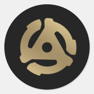 45-RPM-Aufzeichnungsadapter Runder Aufkleber