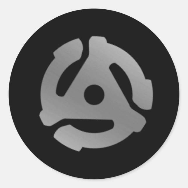 45-RPM-Aufzeichnungsadapter Runder Aufkleber (Vorderseite)