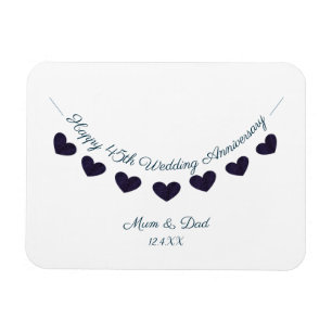 45. Saphir Hochzeitstag Mama & Papa Design Magnet