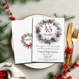 45. Saphire Hochzeitstag Winter Einladung