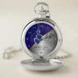 45. Saphire Wedding Anniversary Design 2 Taschenuhr<br><div class="desc">⭐ ⭐ ⭐ ⭐ 5 Star Review. Pocket Watch. 45. oder 65. Saphire Wedding Anniversary Design. ⭐ Dieses Produkt ist zu 100% benutzerdefinierbar. Grafiken und/oder Text können hinzugefügt, gelöscht, verschoben, verändert, verändert, gedreht usw. werden.. (nur durch Klicken auf den Bereich "EDIT DESIGN") ⭐ 99% meiner Designs in meinem Geschäft in...</div>