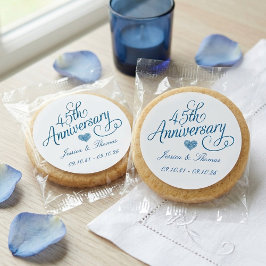 45. Saphirhochzeit Runder Aufkleber
