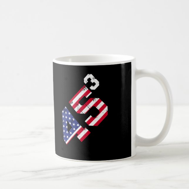 45³ Trump 2028 45 Kubed Third Term Präsident Ameri Kaffeetasse (Rechts)