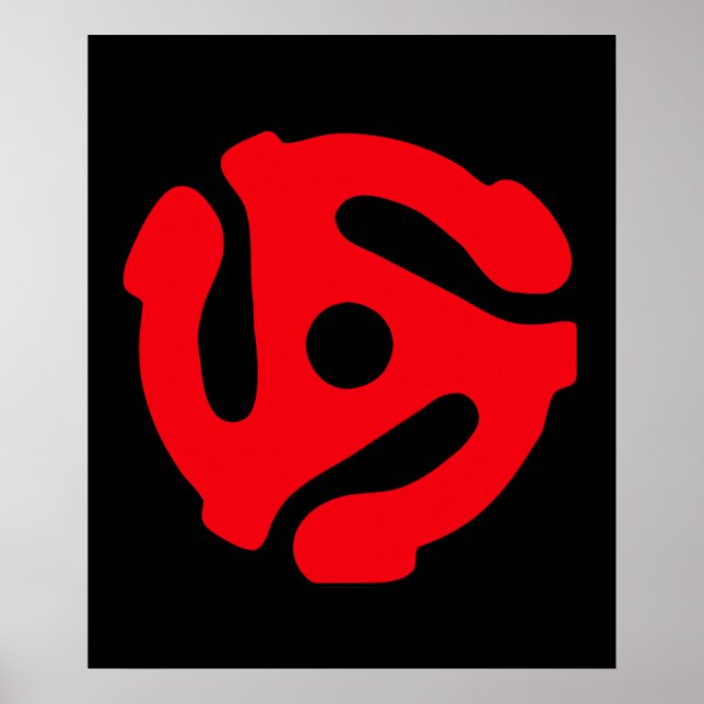 45 U/min-Aufnahme-Kunst für Music Geeks Poster (Vorne)