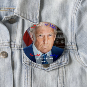 45. und 47. Präsident der USA Donald Trump Button