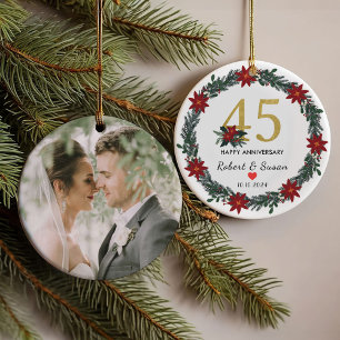 45. Weihnachtsgeschenke zum Jahrestag der Hochzeit Ornament