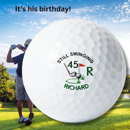 45th Birthday Men's Monogram Name Golfball